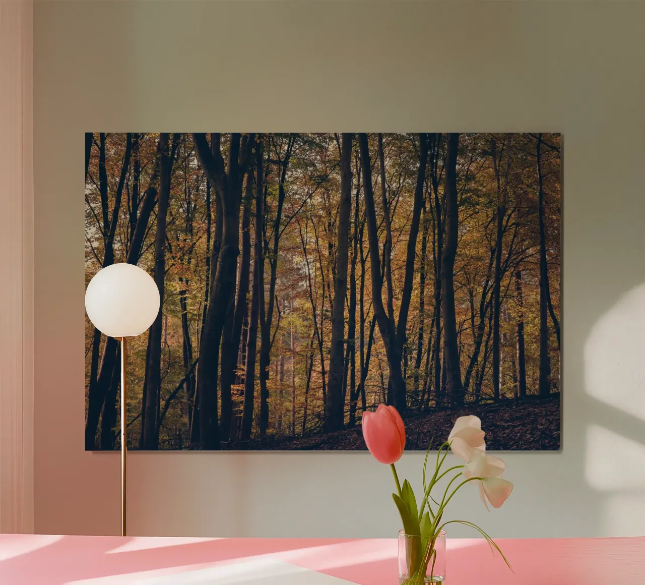 Sussurri della foresta poster con telaio in alluminio da PhotoVibe Decor