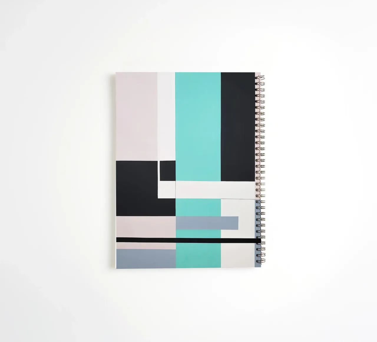 Geometric Balance in Soft Tones spiral notebook by Artbyvo