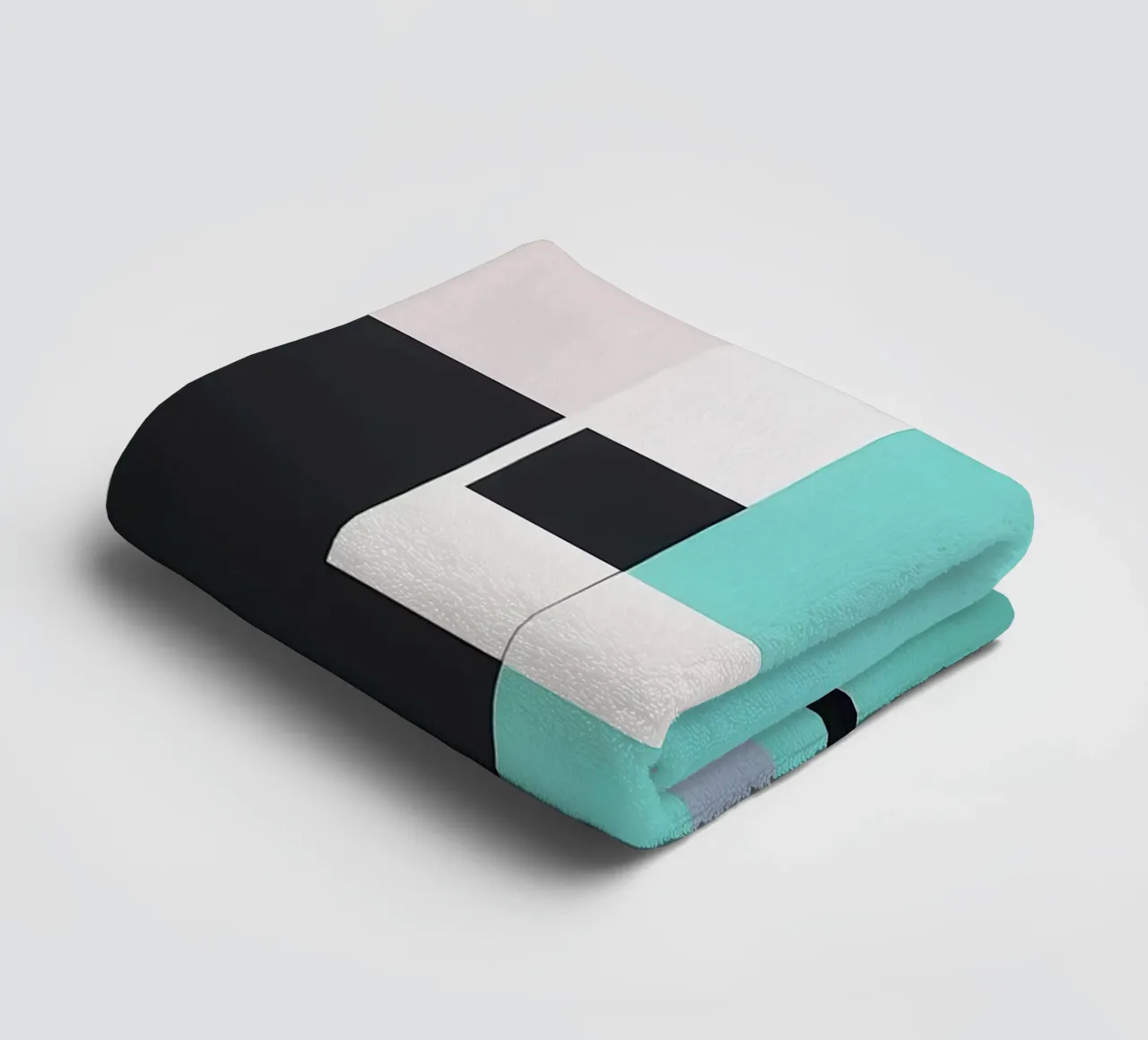 Geometric Balance in Soft Tones towel by Artbyvo