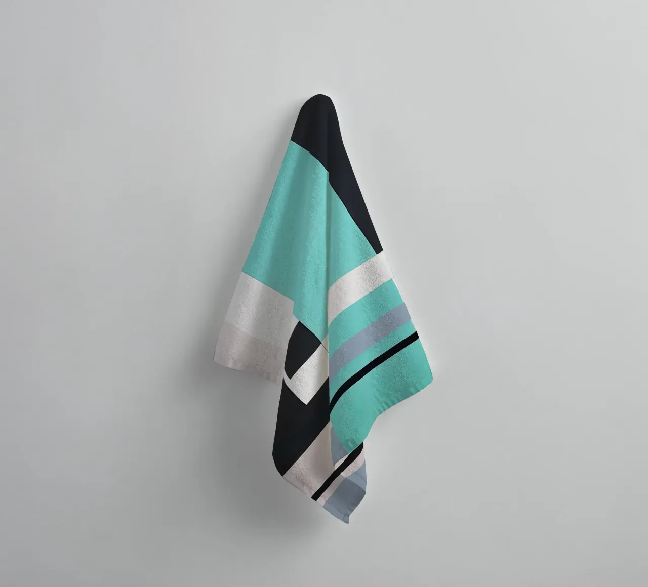 Geometric Balance in Soft Tones towel by Artbyvo
