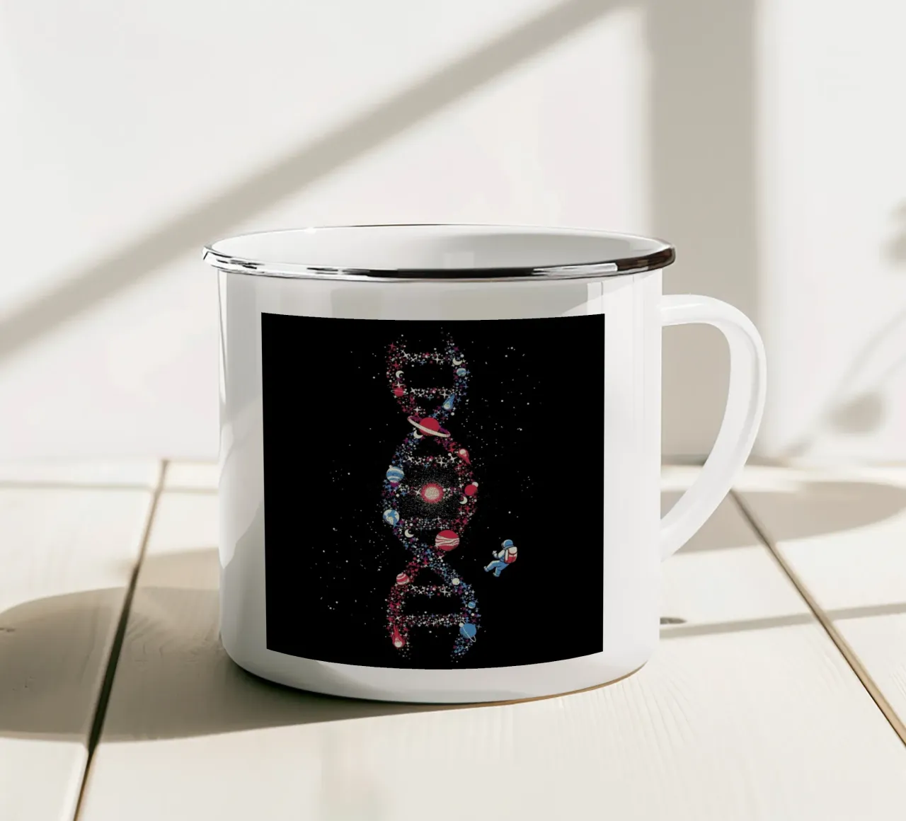 Dna Astronaut Galaxy We Are Stardust tazza in smalto da Tobe Fonseca