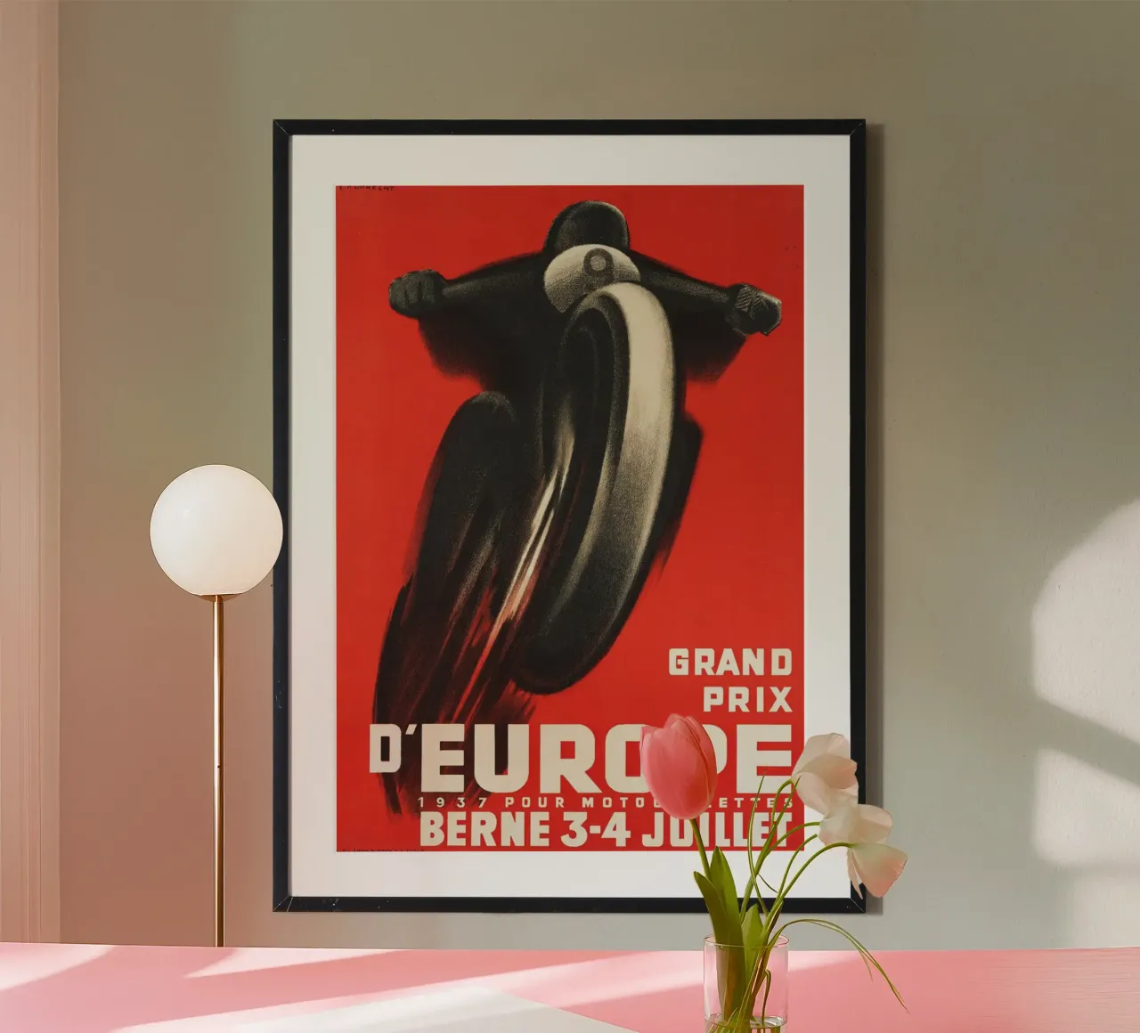 Gran Premio d'Europa Berna poster con telaio in legno da AUTOSHOOT