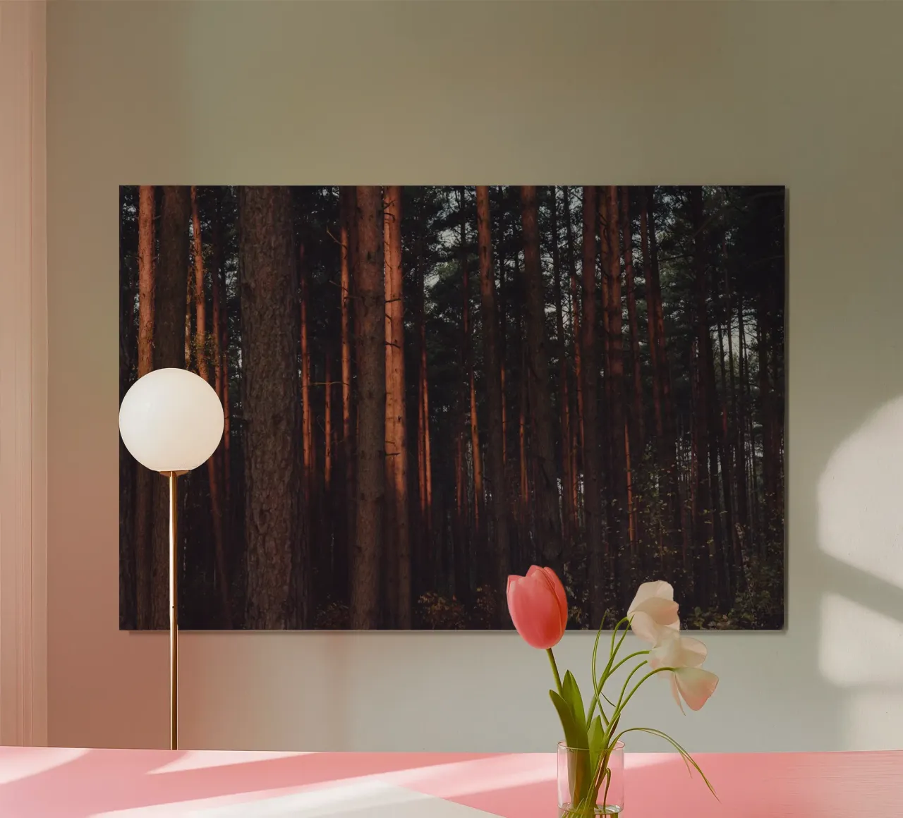 Sussurri della foresta poster con telaio in alluminio da PhotoVibe Decor