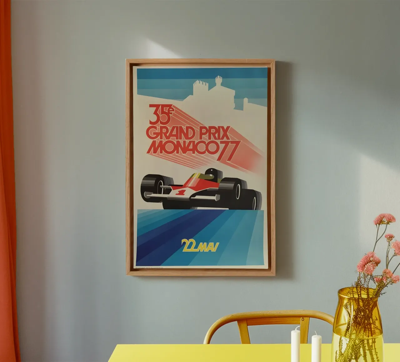 Gran Premio di Monaco77 tela con Cornice a cassetta da AUTOSHOOT
