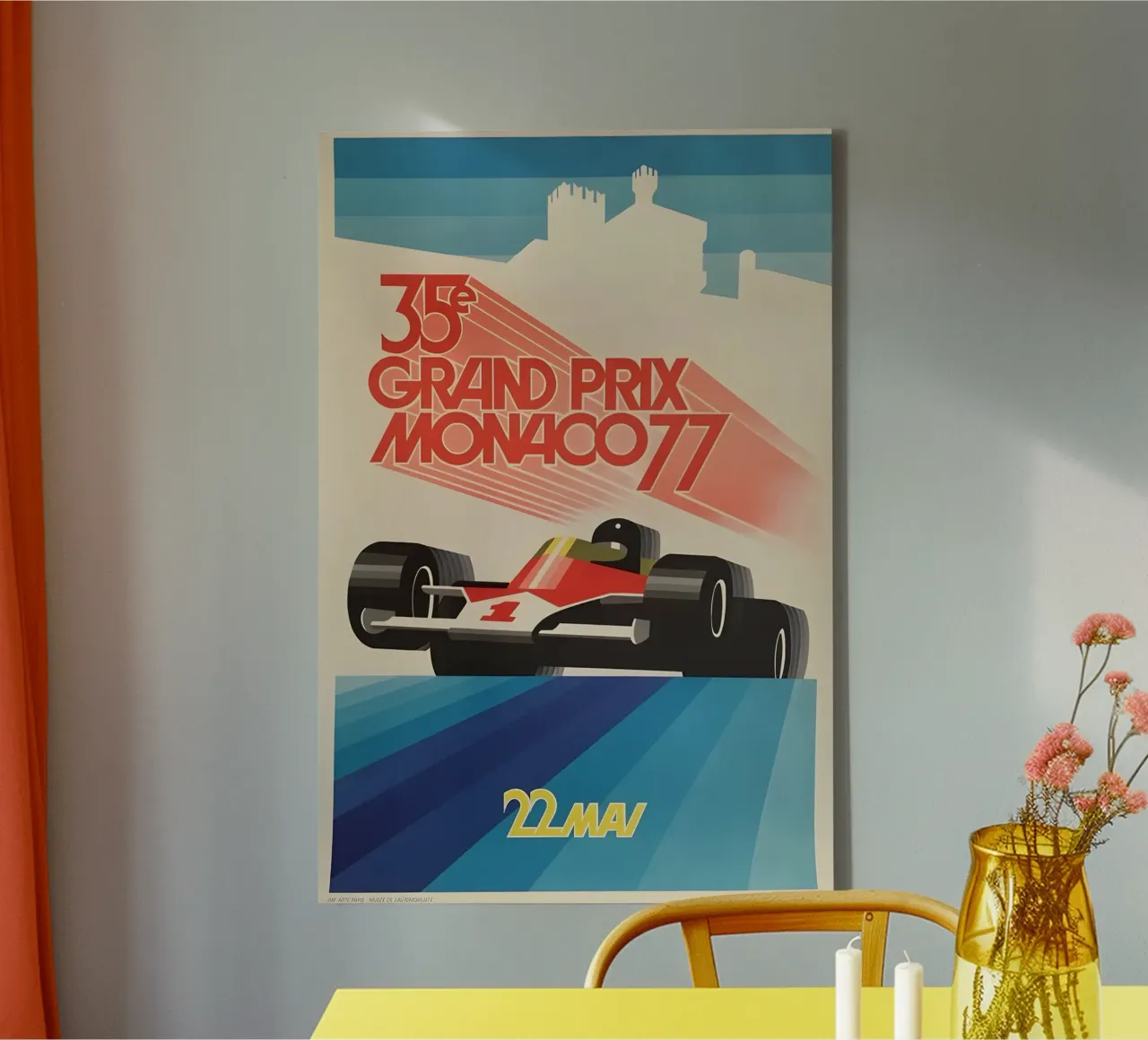 Gran Premio di Monaco77 tela con Cornice a cassetta da AUTOSHOOT