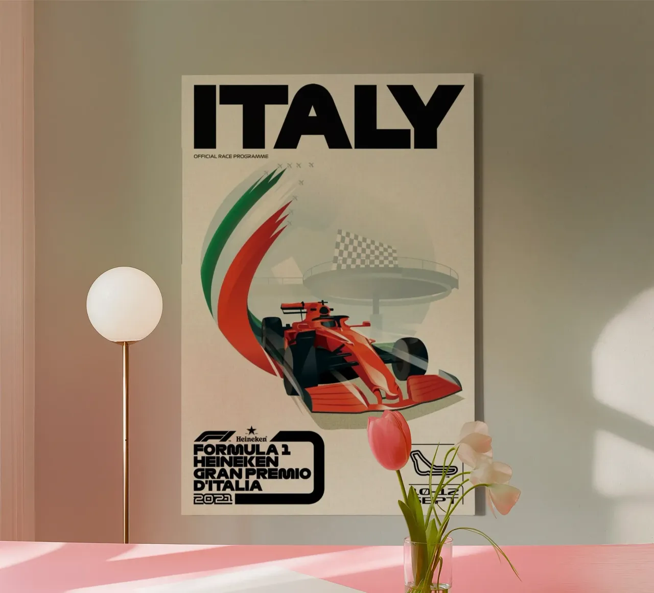 Formula 1 Heineken Grand Premio D'italia tela con Cornice a cassetta da AUTOSHOOT