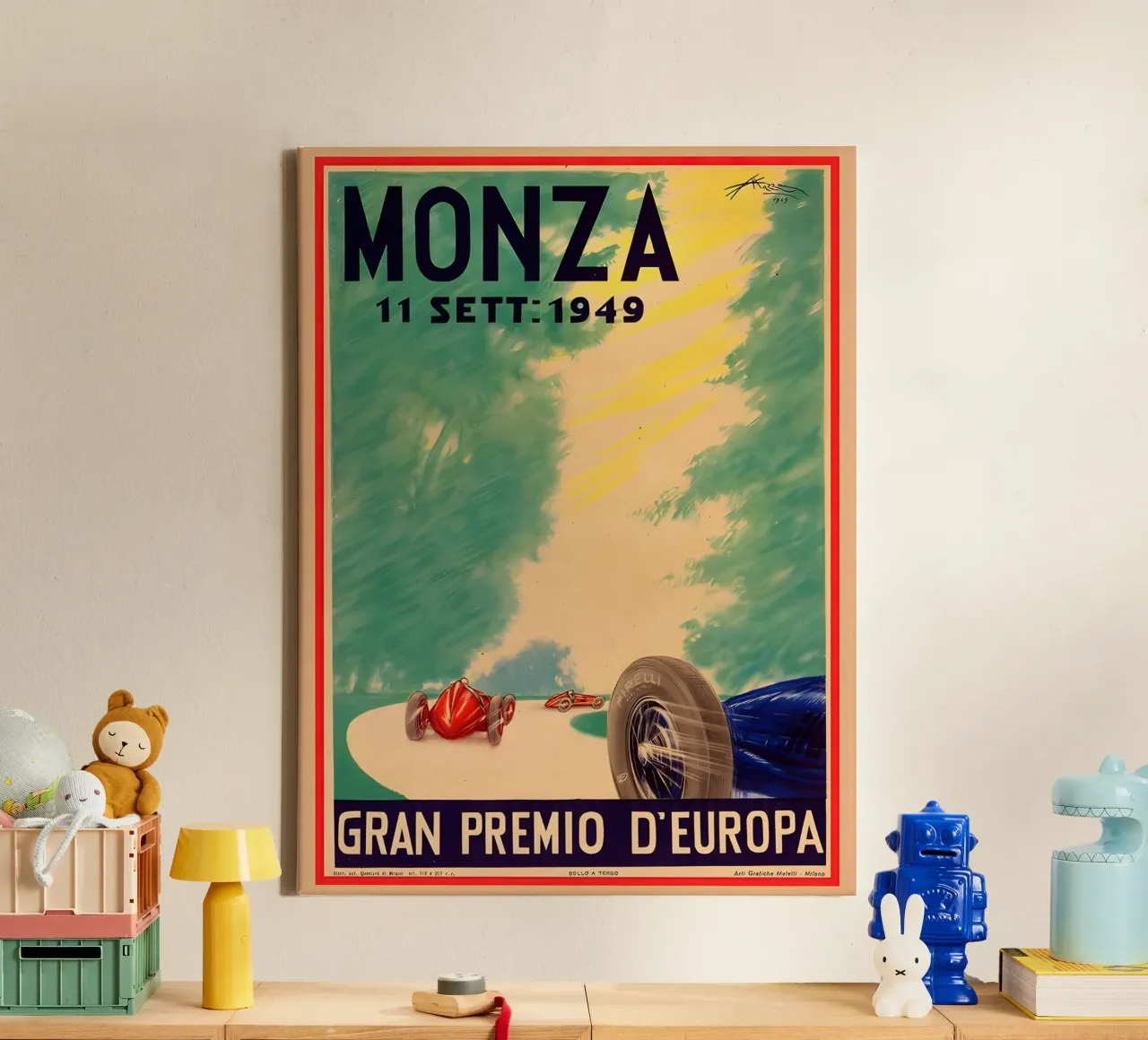 Monza Grand Premio d'Europe tela con Cornice a cassetta da AUTOSHOOT