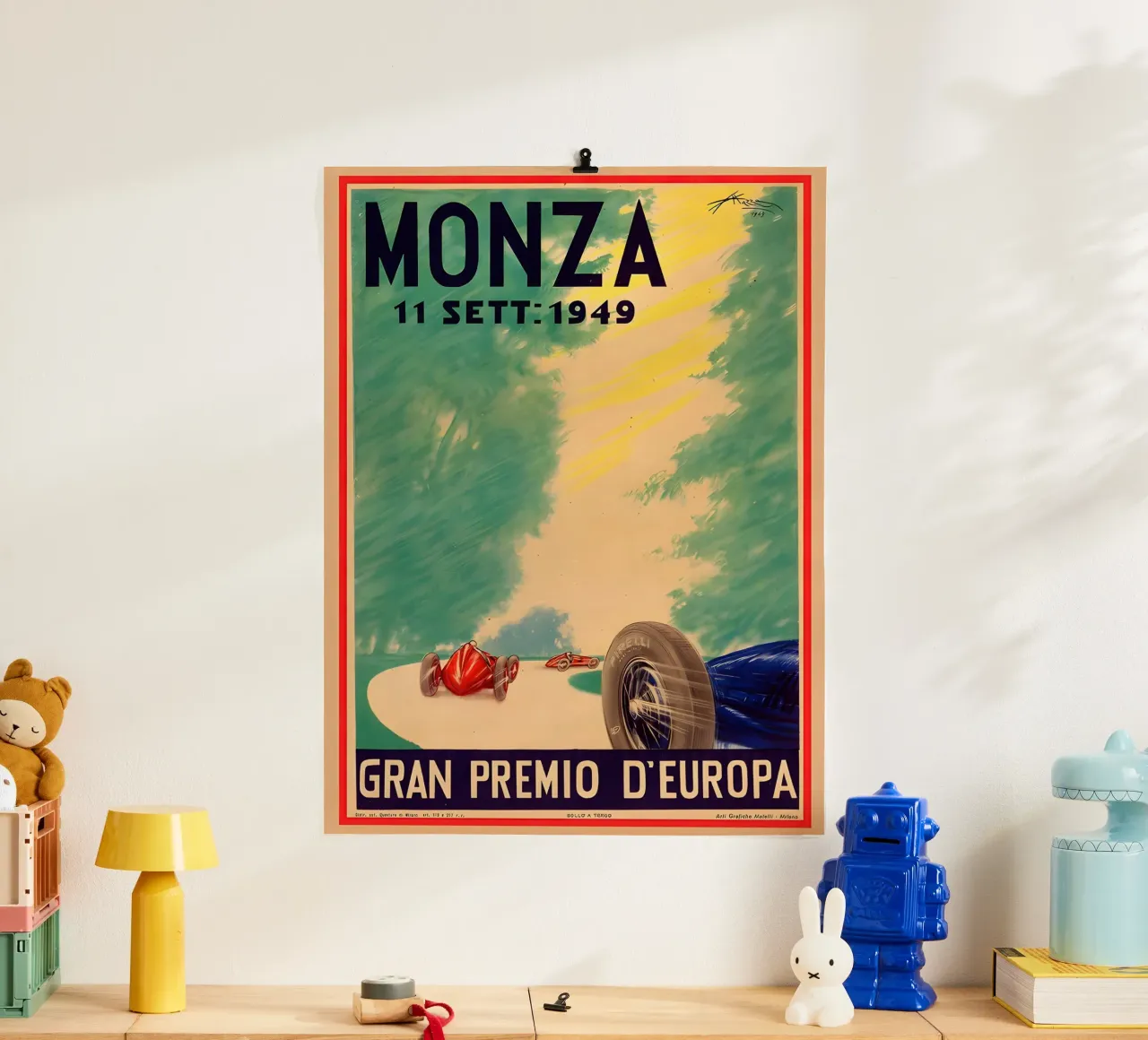 Monza Grand Premio d'Europe poster con telaio in plastica da AUTOSHOOT