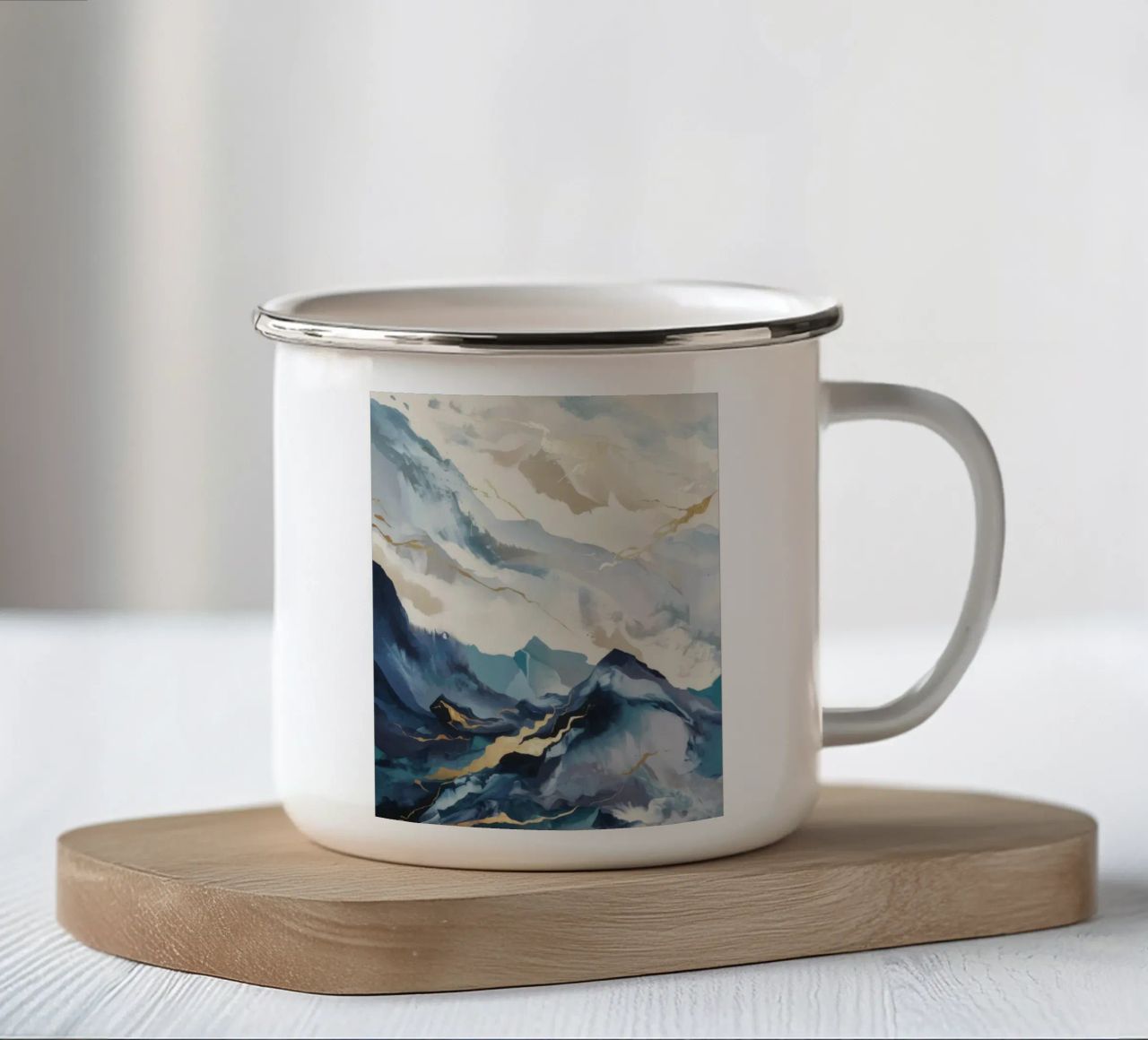 Impennata del crinale celeste tazza in smalto da Monarch Arc