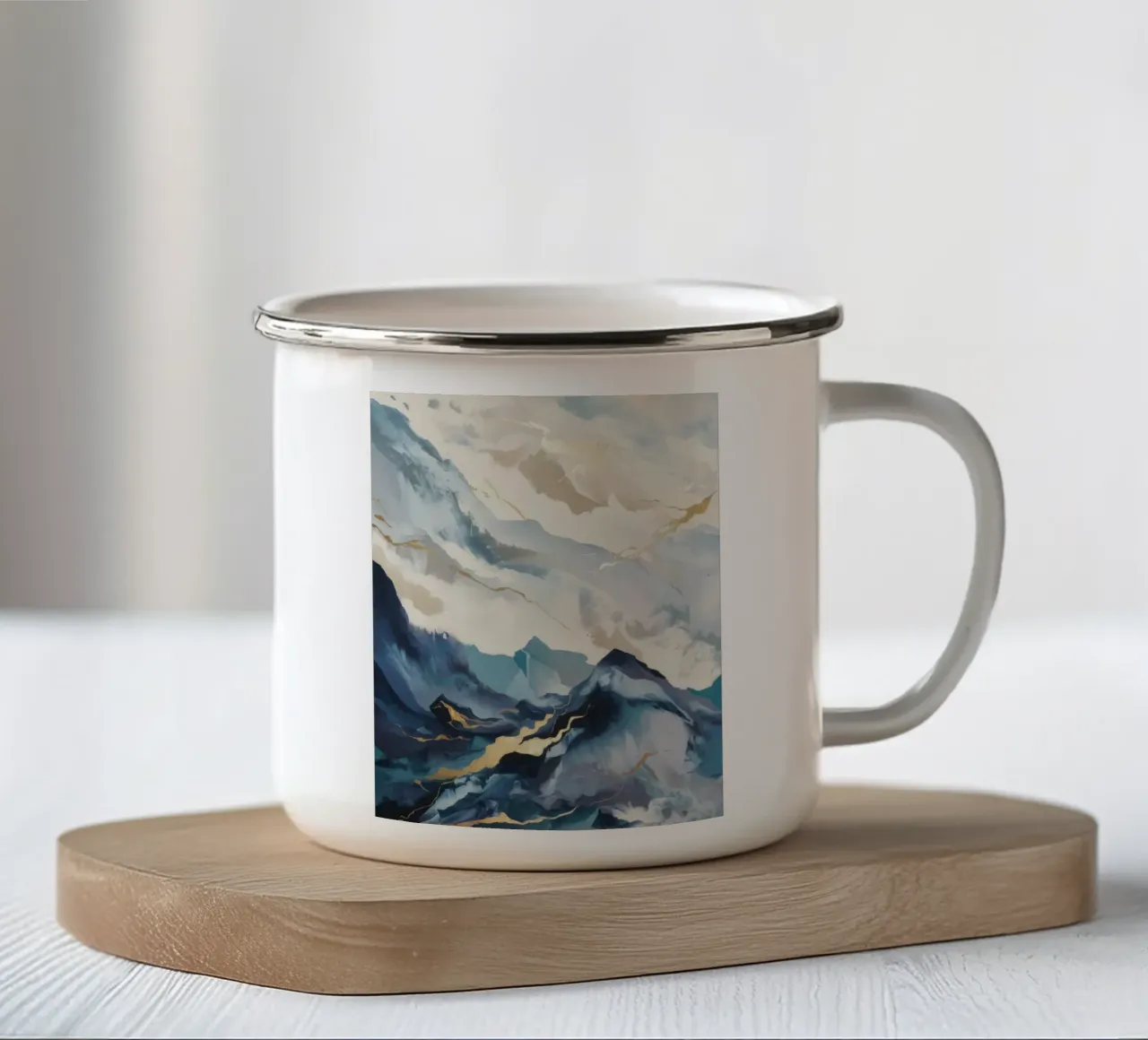 Impennata del crinale celeste tazza in smalto da Monarch Arc