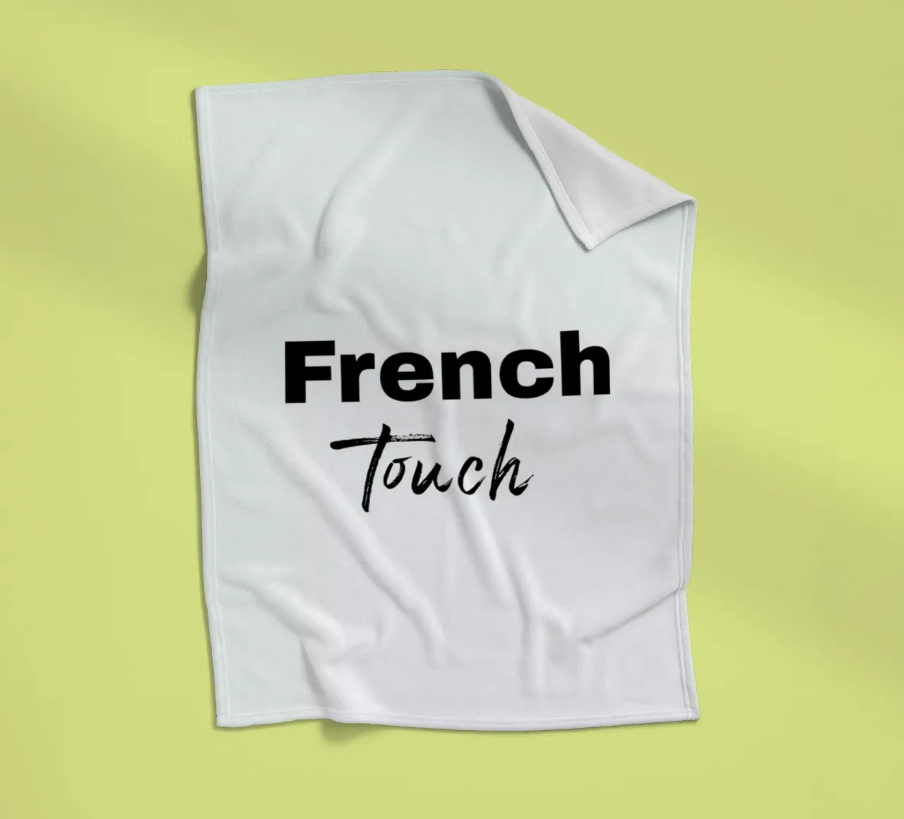 French touch fleece blanket by typed