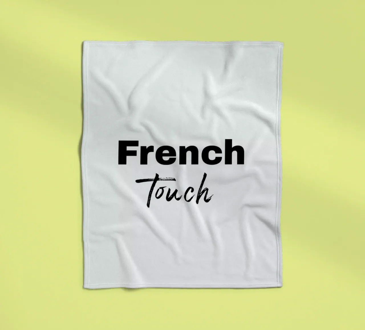 French touch fleece blanket by typed