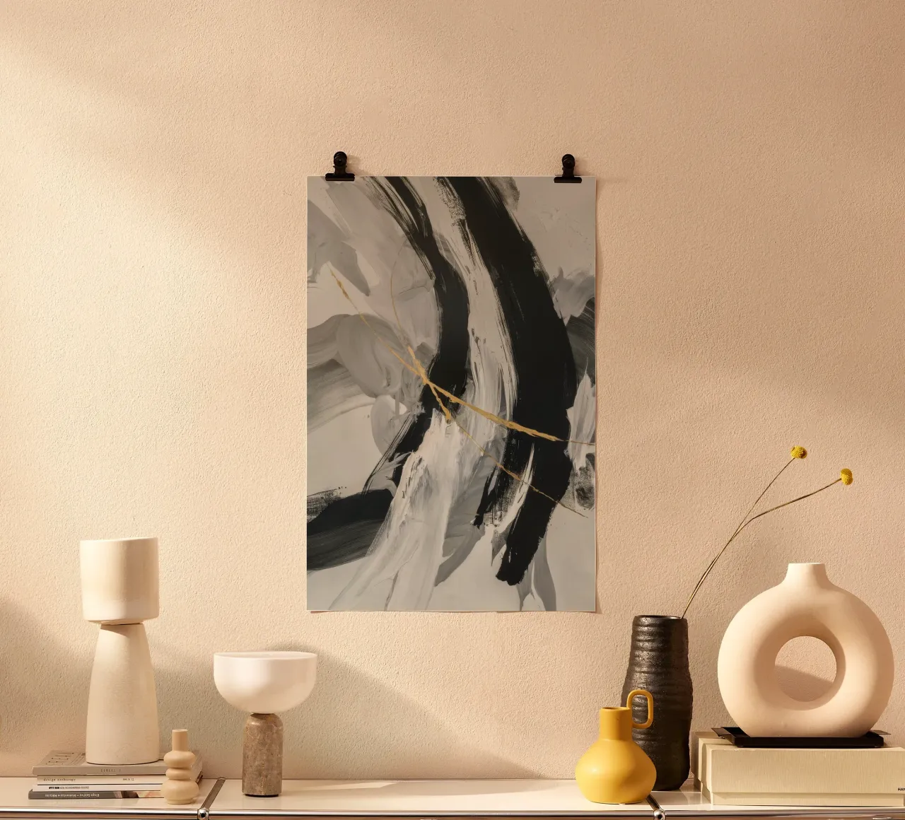 Void Echo Crescendo poster con telaio in legno da Monarch Arc