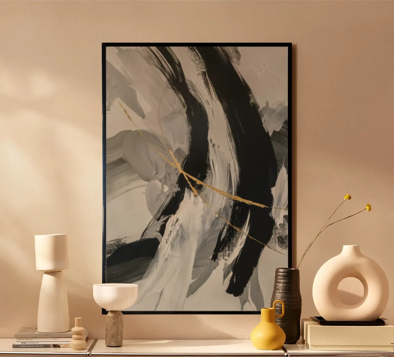 Void Echo Crescendo poster con telaio in legno da Monarch Arc