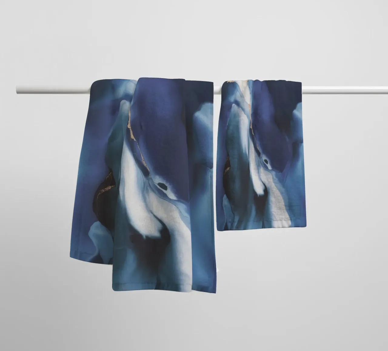 Blue Velvet Chaos towel by Monarch Arc