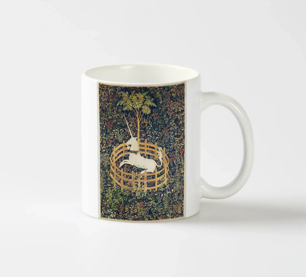 The Unicorn Tapestries (1495–1505) tazza in ceramica da Venus Art
