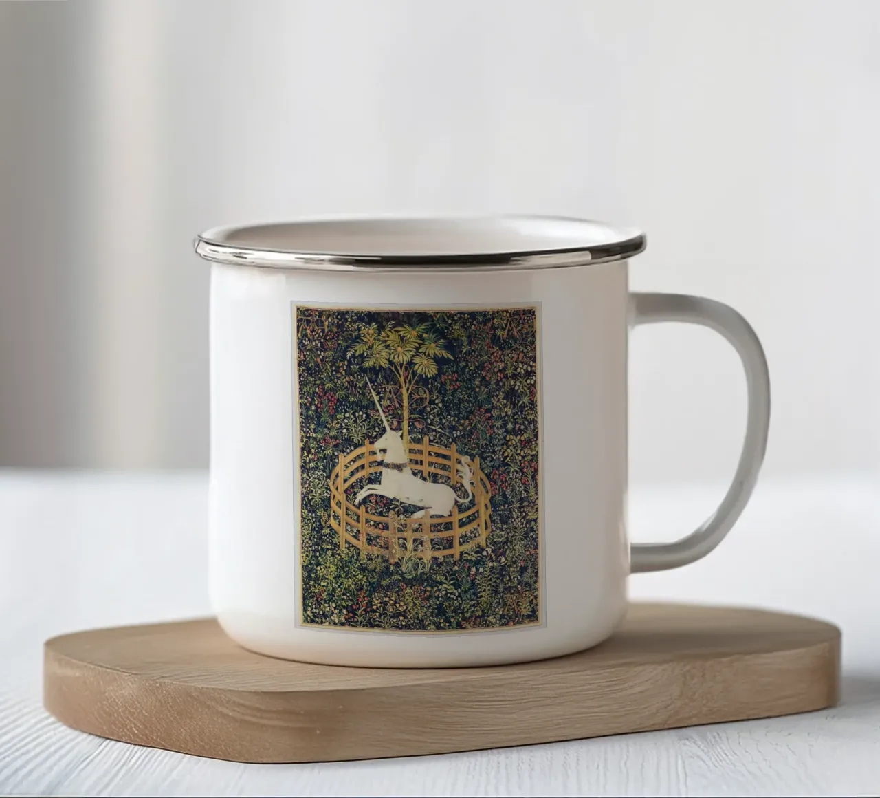 The Unicorn Tapestries (1495–1505) tazza in smalto da Venus Art