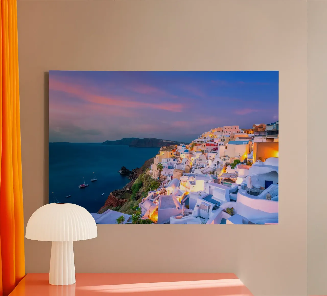 Santorini Glow tela da PhotoVibe Decor