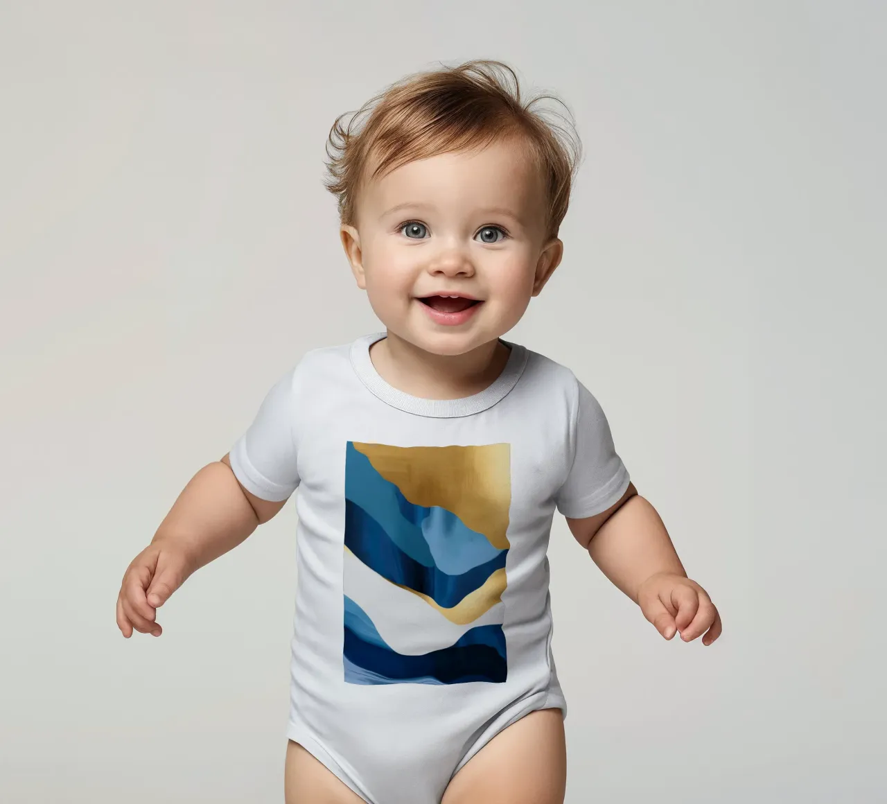 Royal Crest Beweging babyrompertje korte mouwen van Monarch Arc