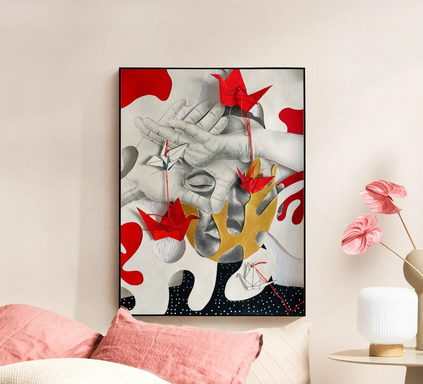 Liefde is blind acryl van Helen Patterson Art