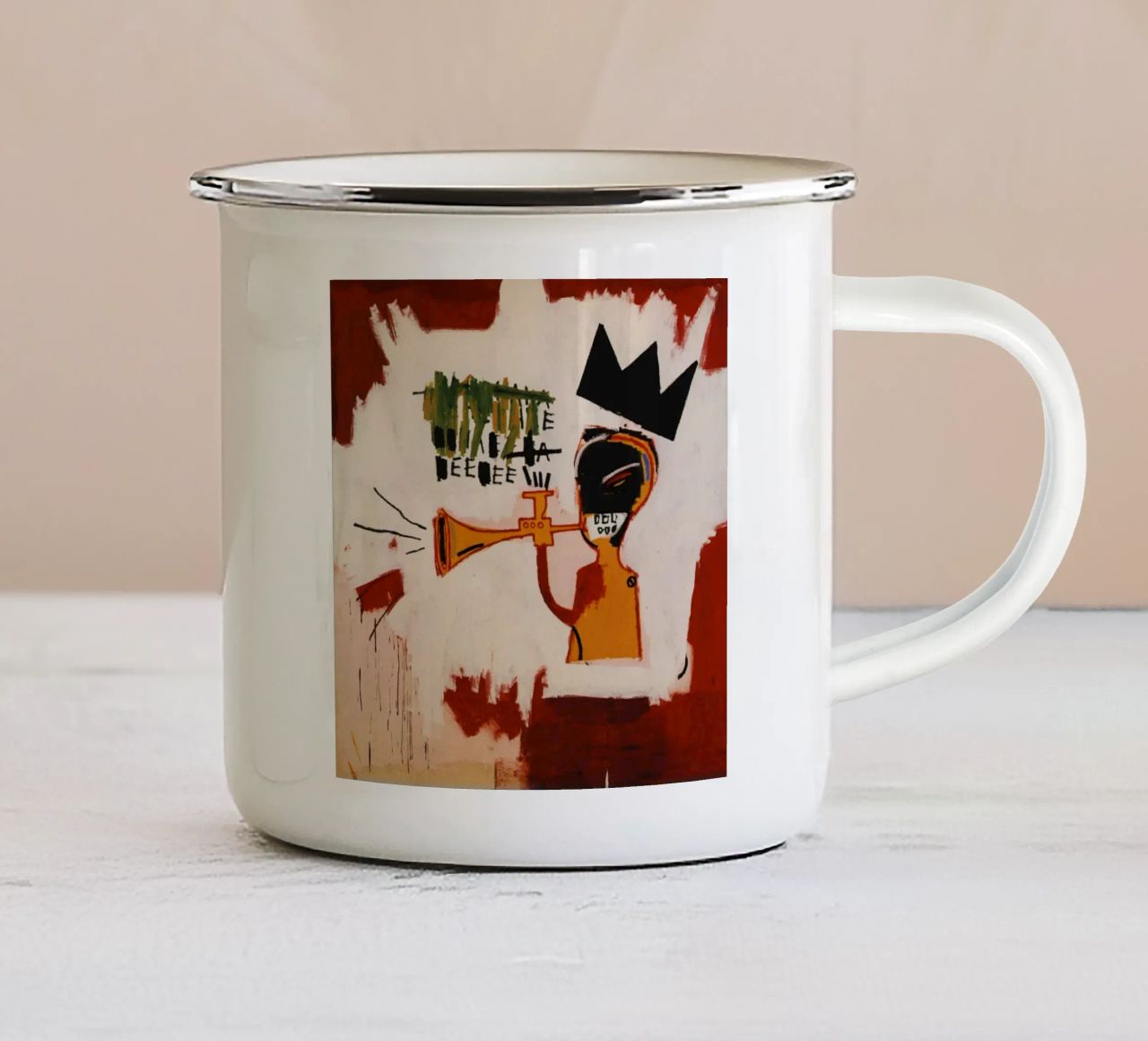Tromba Michel tazza in smalto da PEVITA