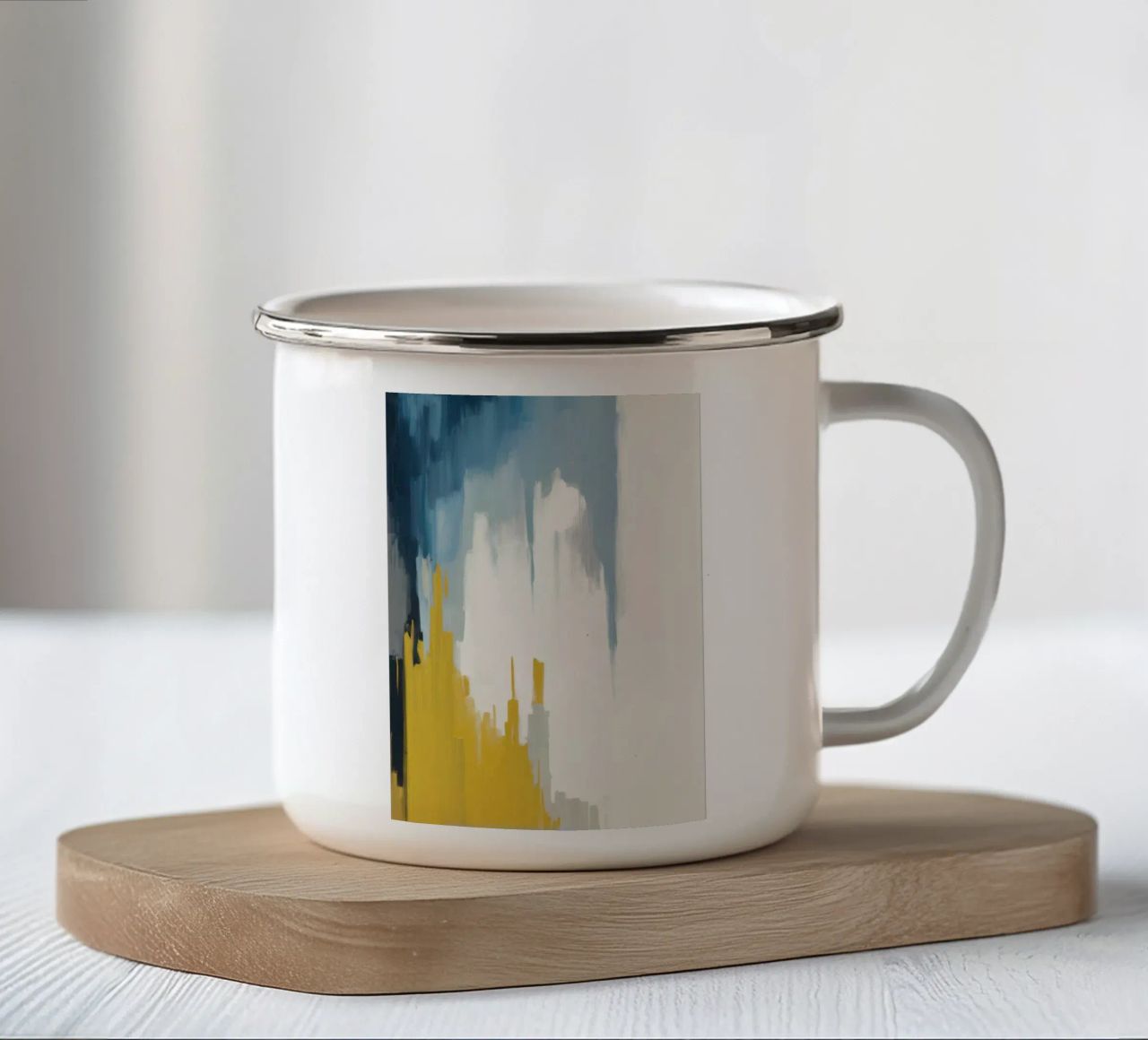 Discesa del frammento di sole tazza in smalto da Monarch Arc