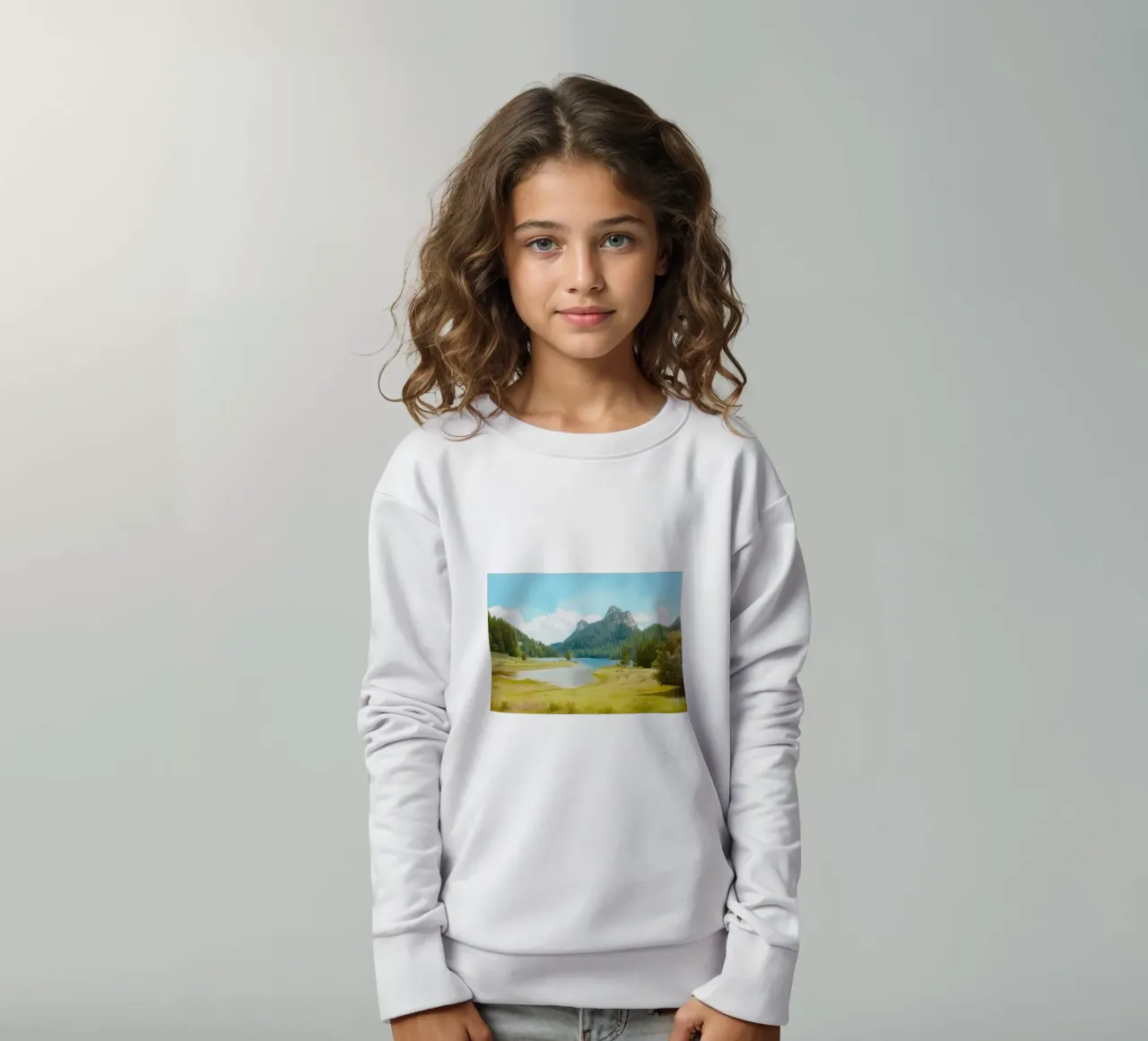 Serene Alpine Lake felpa bambino da FujiBrush