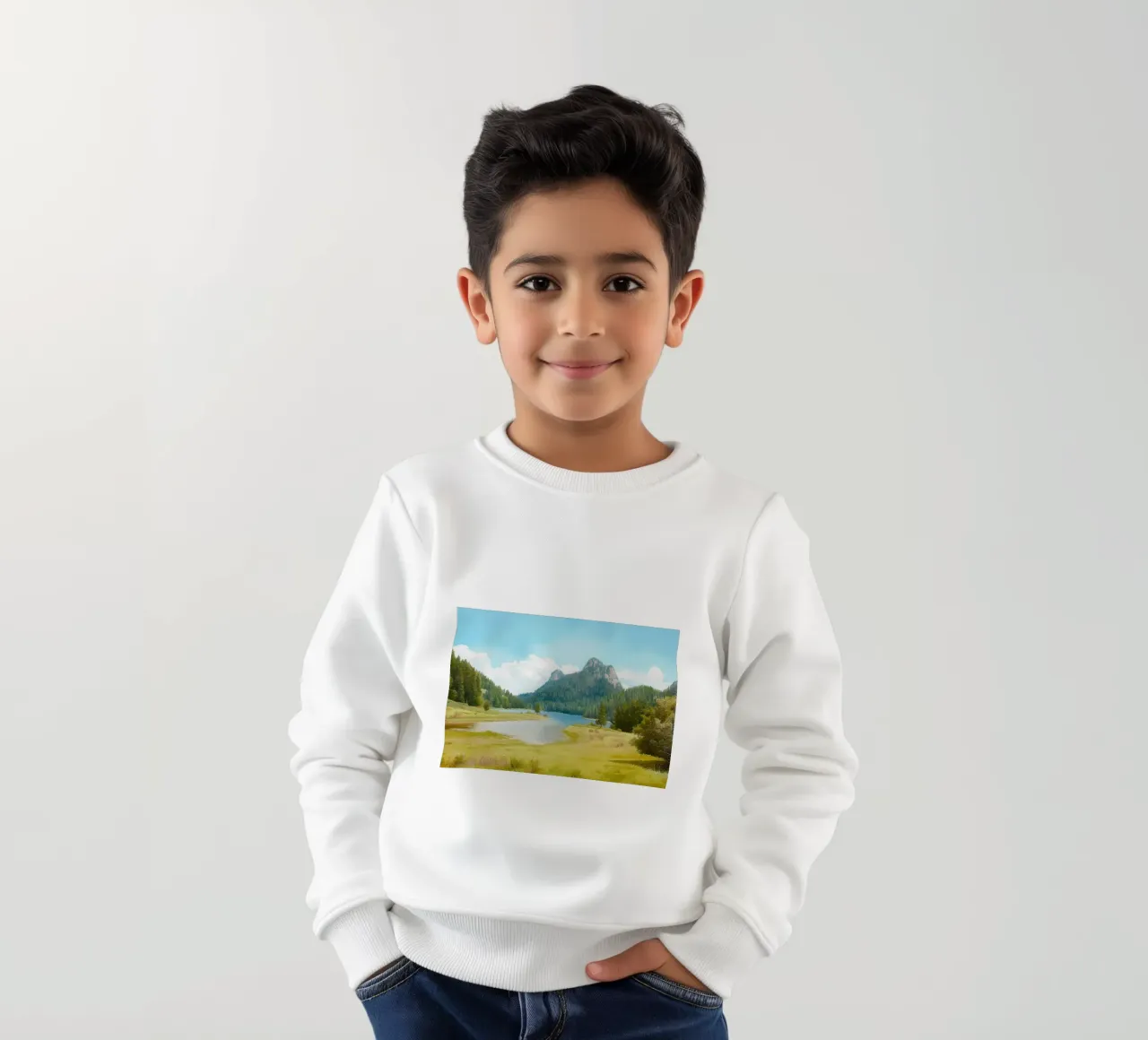 Serene Alpine Lake felpa bambino da FujiBrush