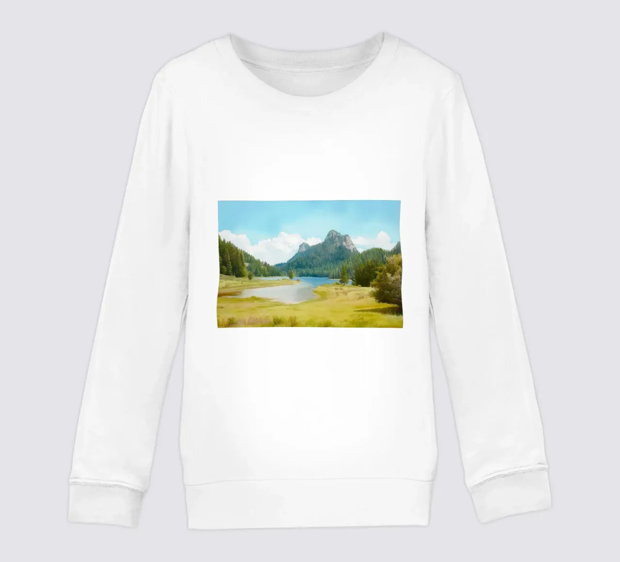Serene Alpine Lake felpa bambino da FujiBrush