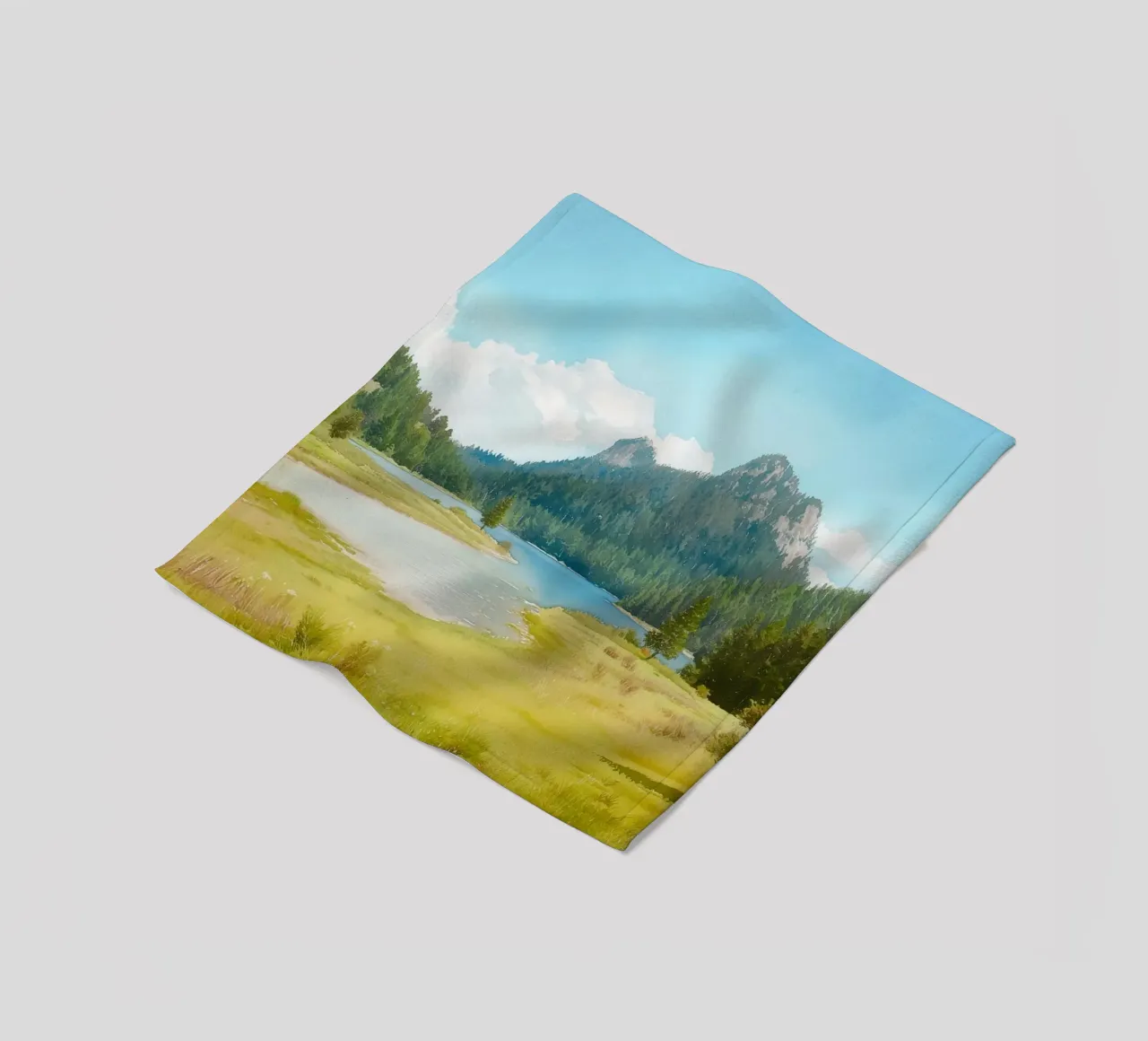 Serene Alpine Lake coperta in pile da FujiBrush