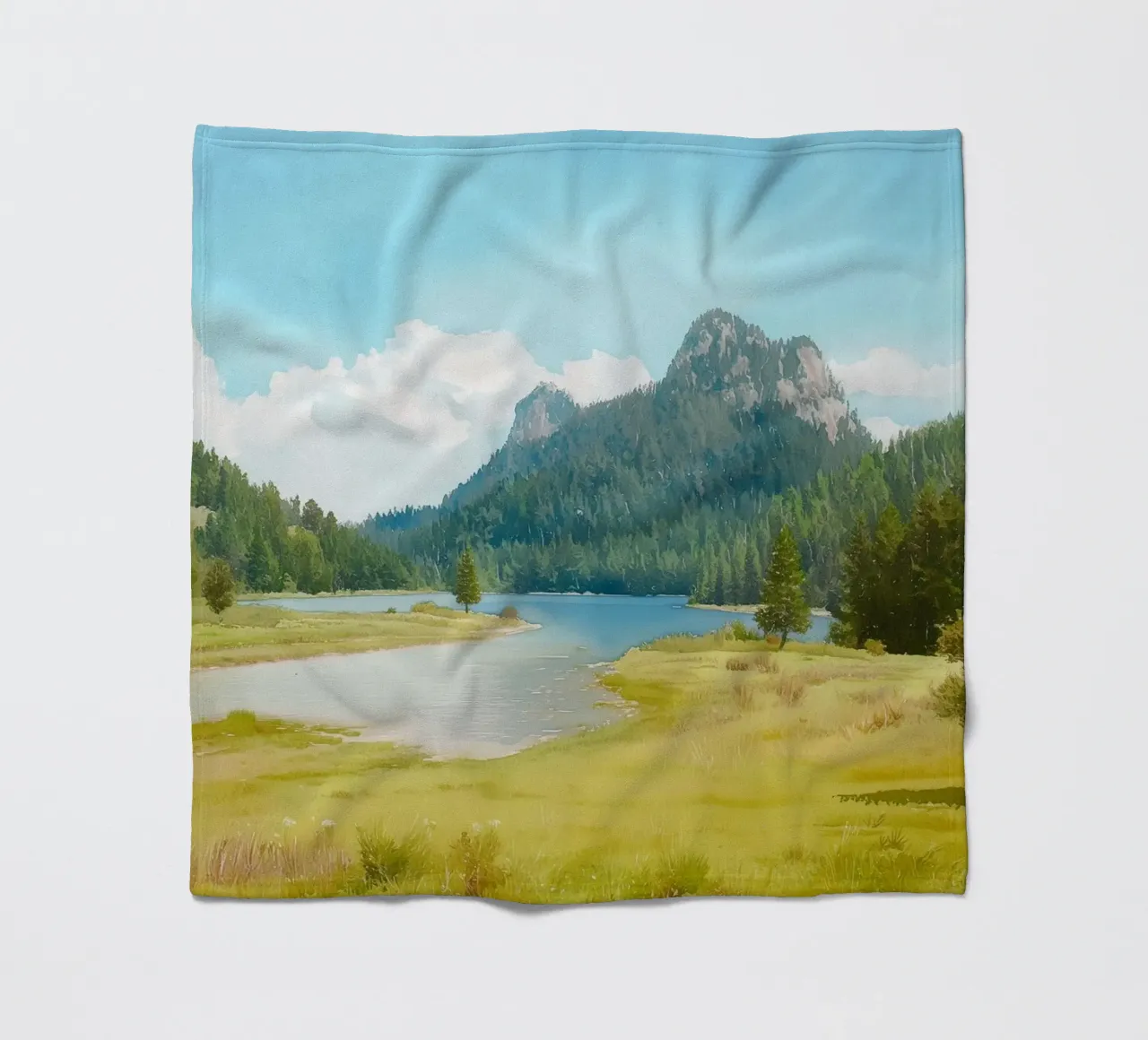 Serene Alpine Lake coperta in pile da FujiBrush