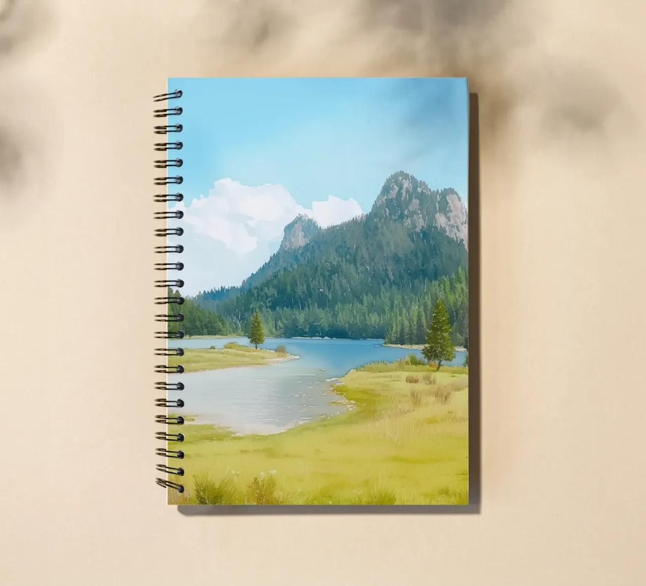 Serene Alpine Lake spiral notebook by FujiBrush