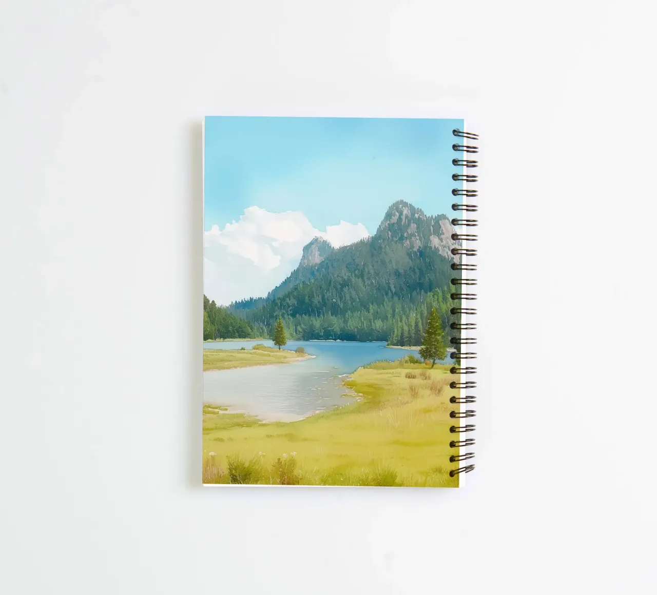 Serene Alpine Lake spiral notebook by FujiBrush