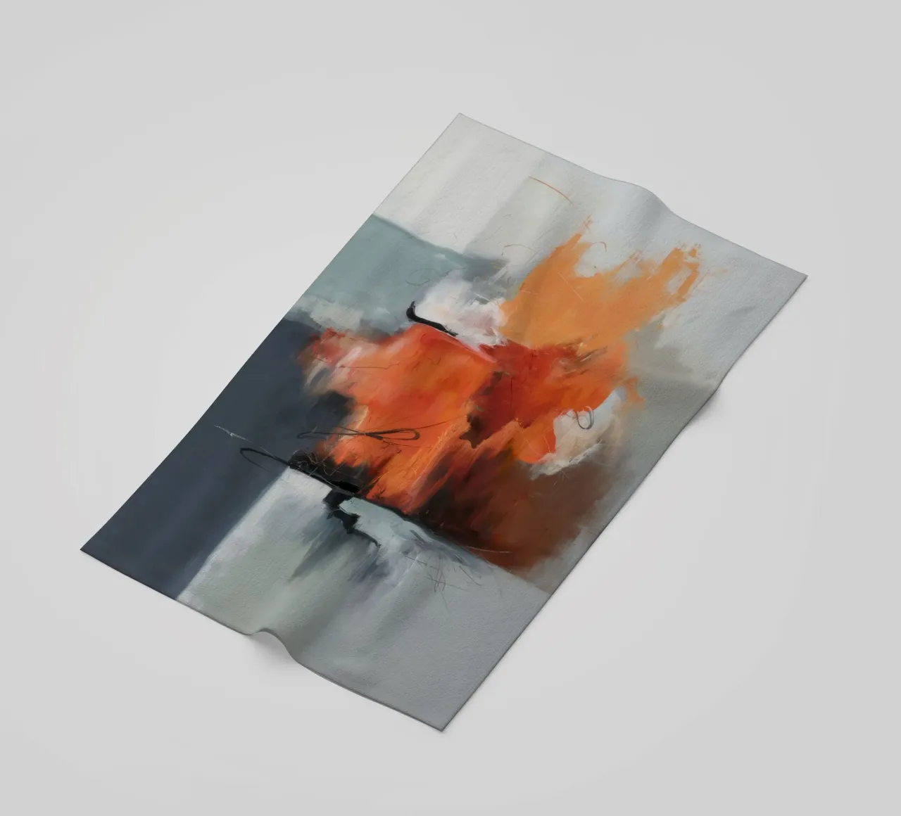 Ashen Flame Memory beach towel by Monarch Arc