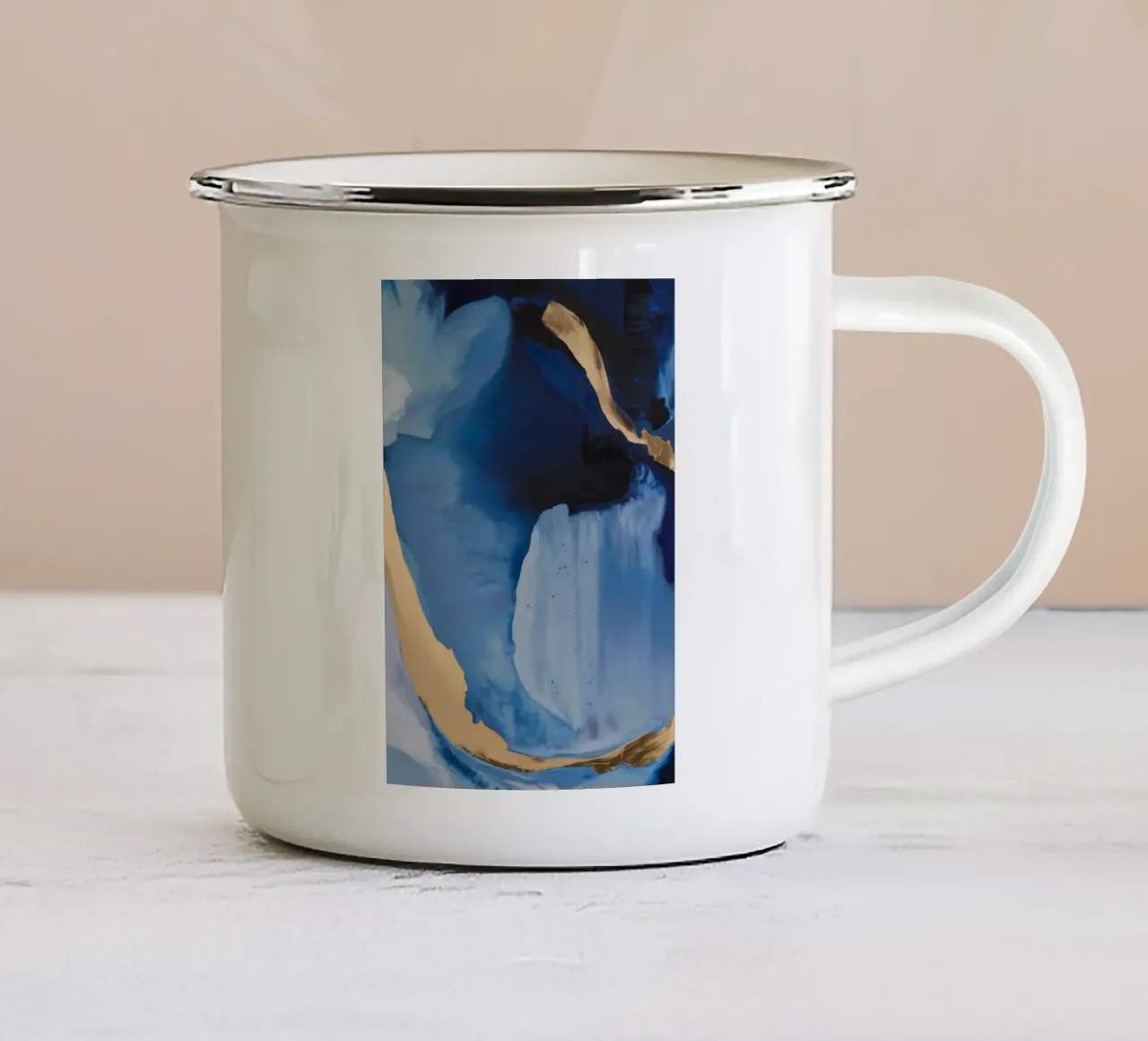 Deep Channel Light Emaille Tasse von Monarch Arc