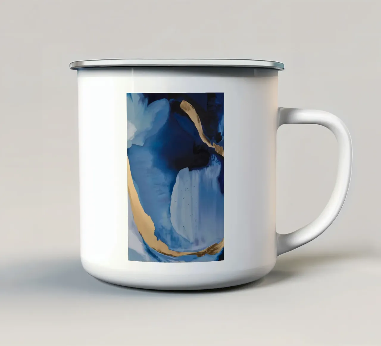Deep Channel Light Emaille Tasse von Monarch Arc