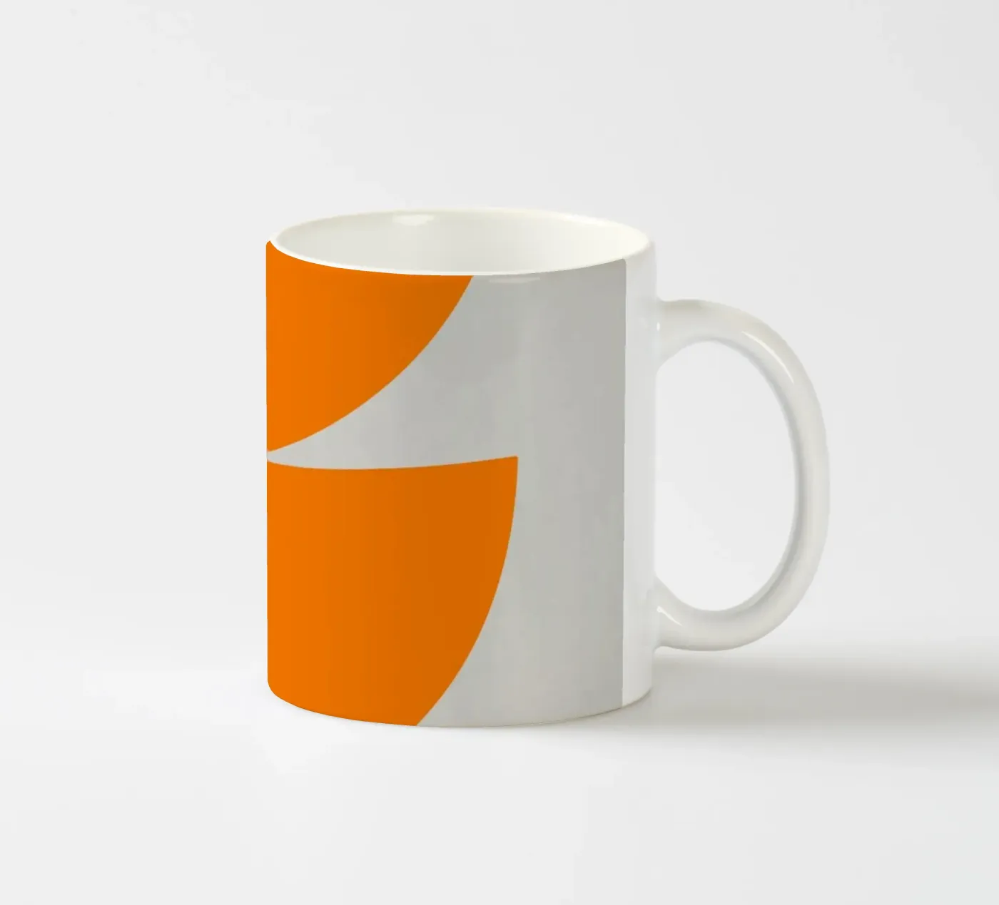 Waves (Orange) ceramic mug by Rose Beck Art