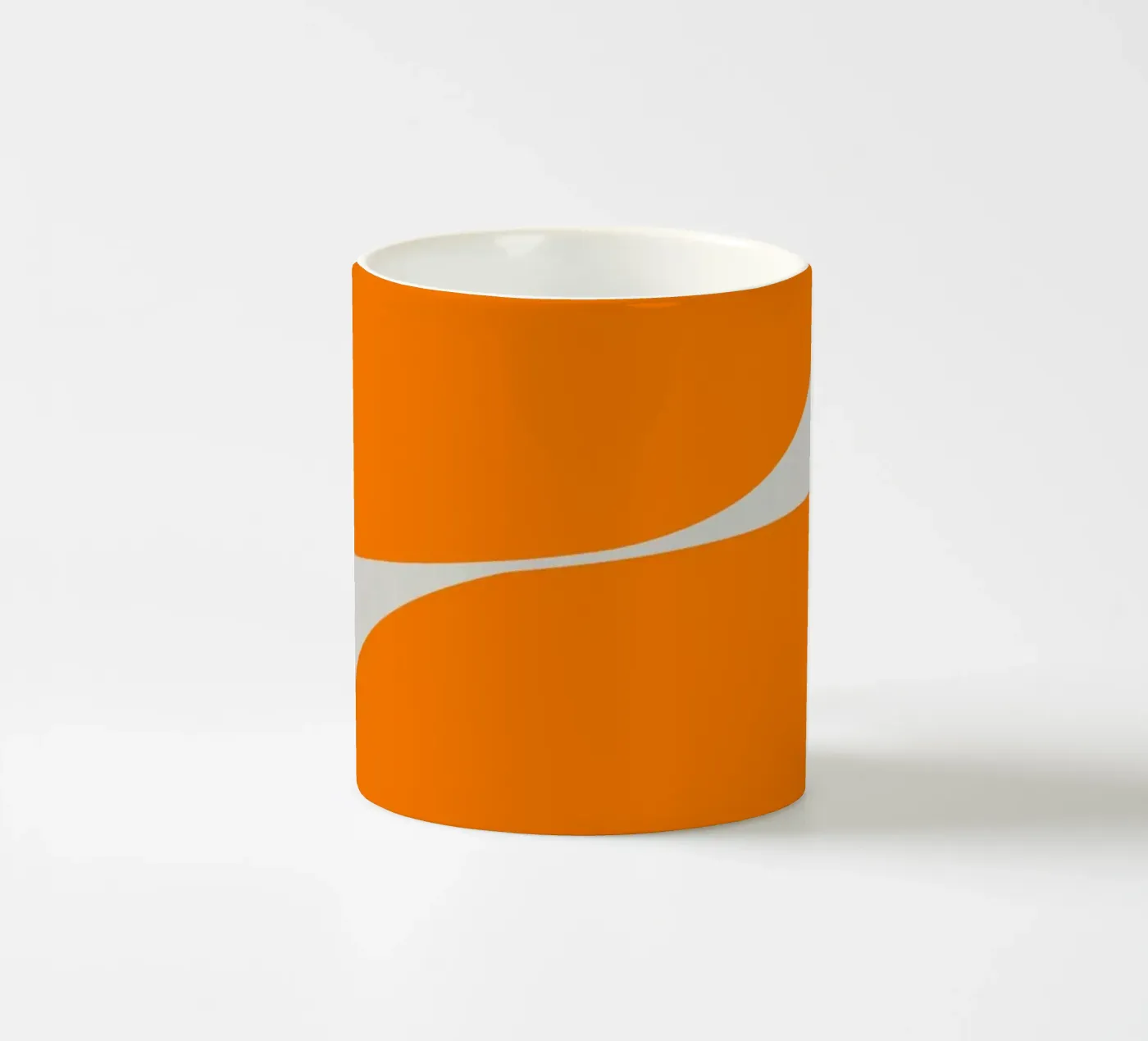 Waves (Orange) ceramic mug by Rose Beck Art