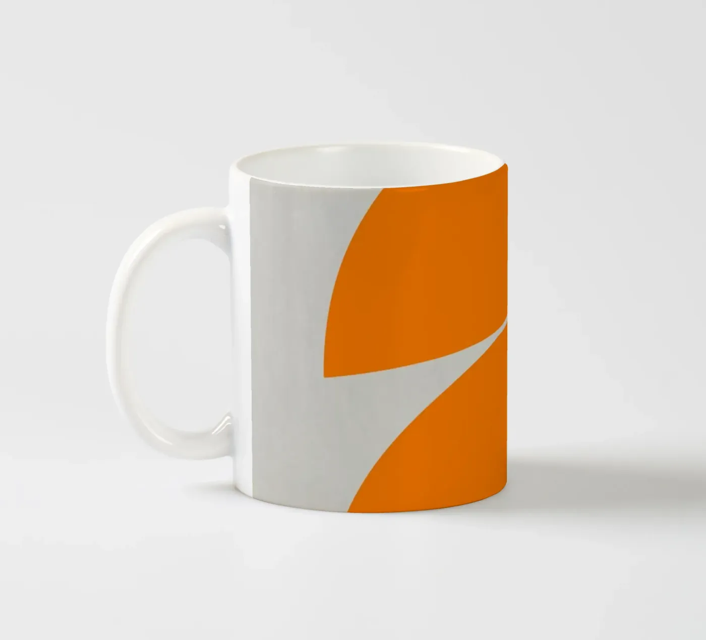 Waves (Orange) ceramic mug by Rose Beck Art