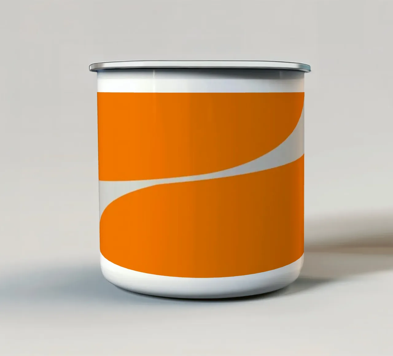 Onde (arancione) tazza in smalto da Rose Beck Art