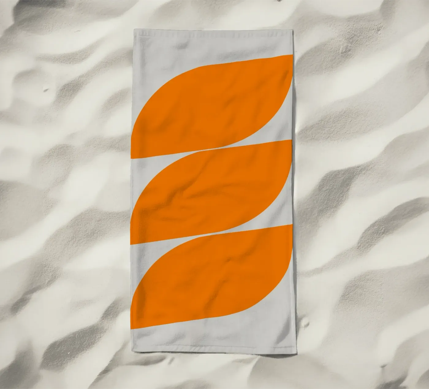 Onde (arancione) telo mare da Rose Beck Art