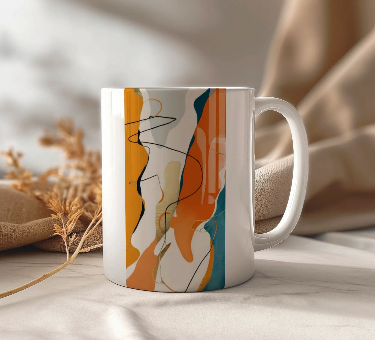 Tangerine Jazz Motion tazza in ceramica da Monarch Arc