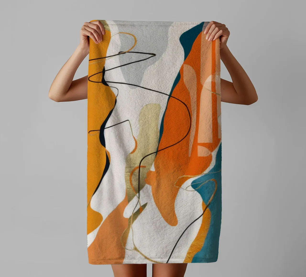 Tangerine Jazz Motion asciugamano da bagno da Monarch Arc