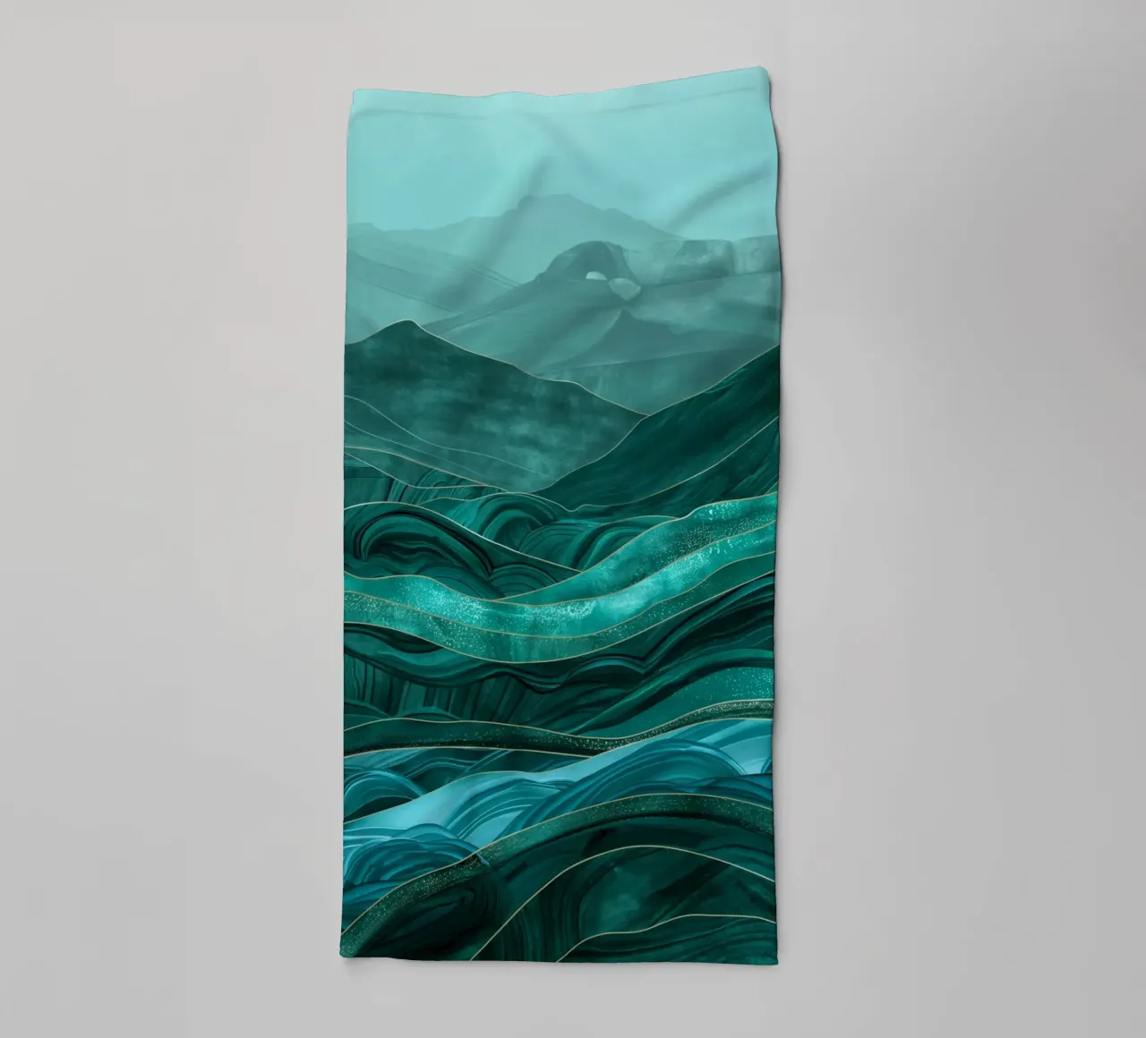 Paesaggio collinare dai colori blu asciugamano da bagno da Imagine
