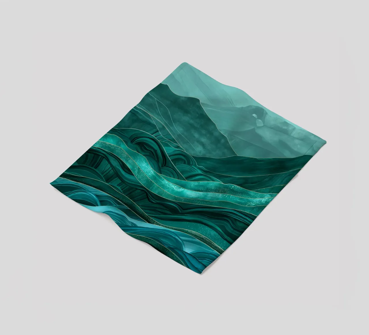 Paesaggio collinare dai colori blu coperta in pile da Imagine