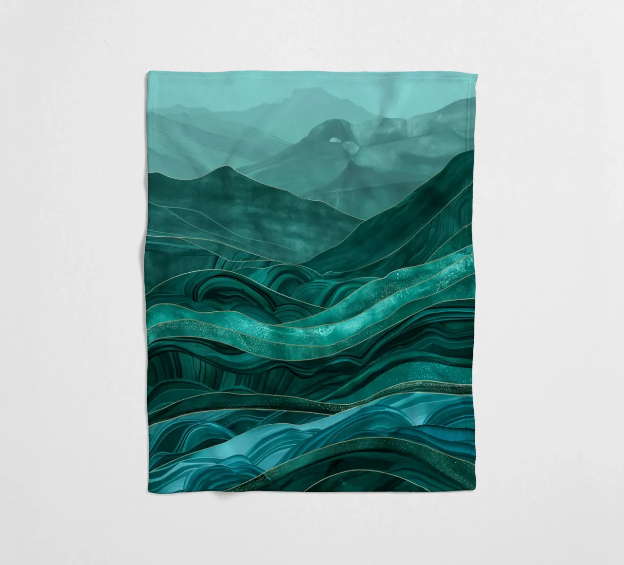 Paesaggio collinare dai colori blu coperta in pile da Imagine