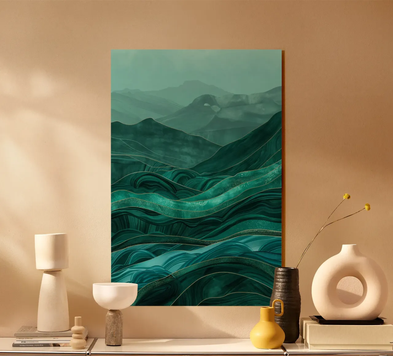 Paesaggio collinare dai colori blu plexiglass da Imagine