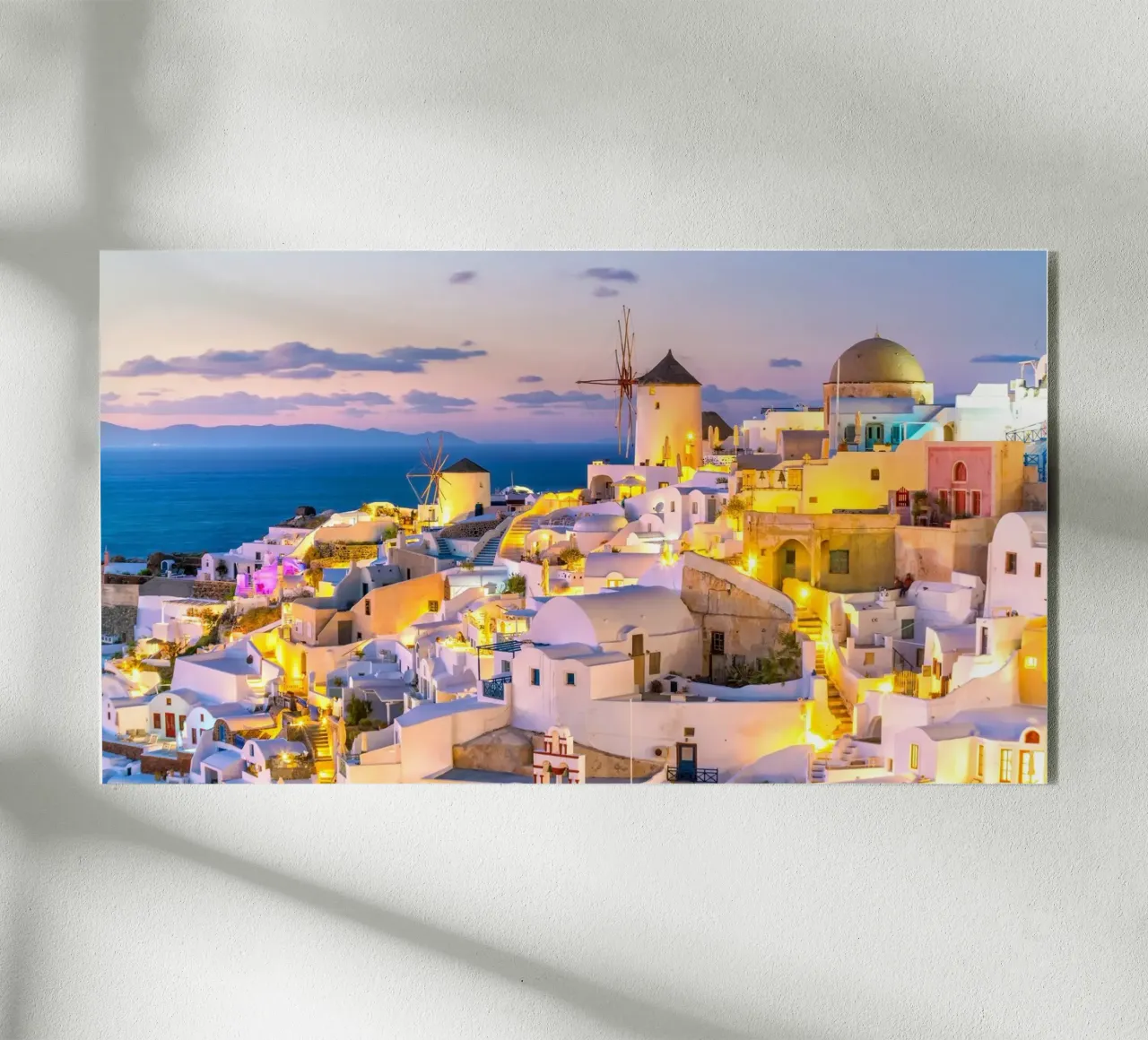Santorini Glow plexiglass da PhotoVibe Decor