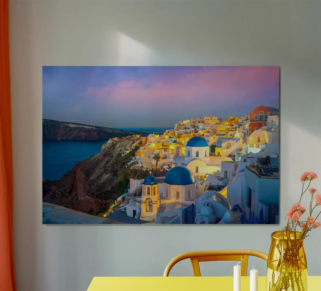 Santorini Glow poster da PhotoVibe Decor