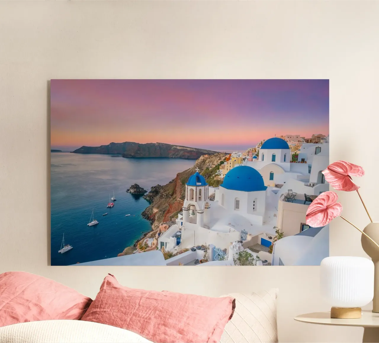 Santorini Glow plexiglass da PhotoVibe Decor